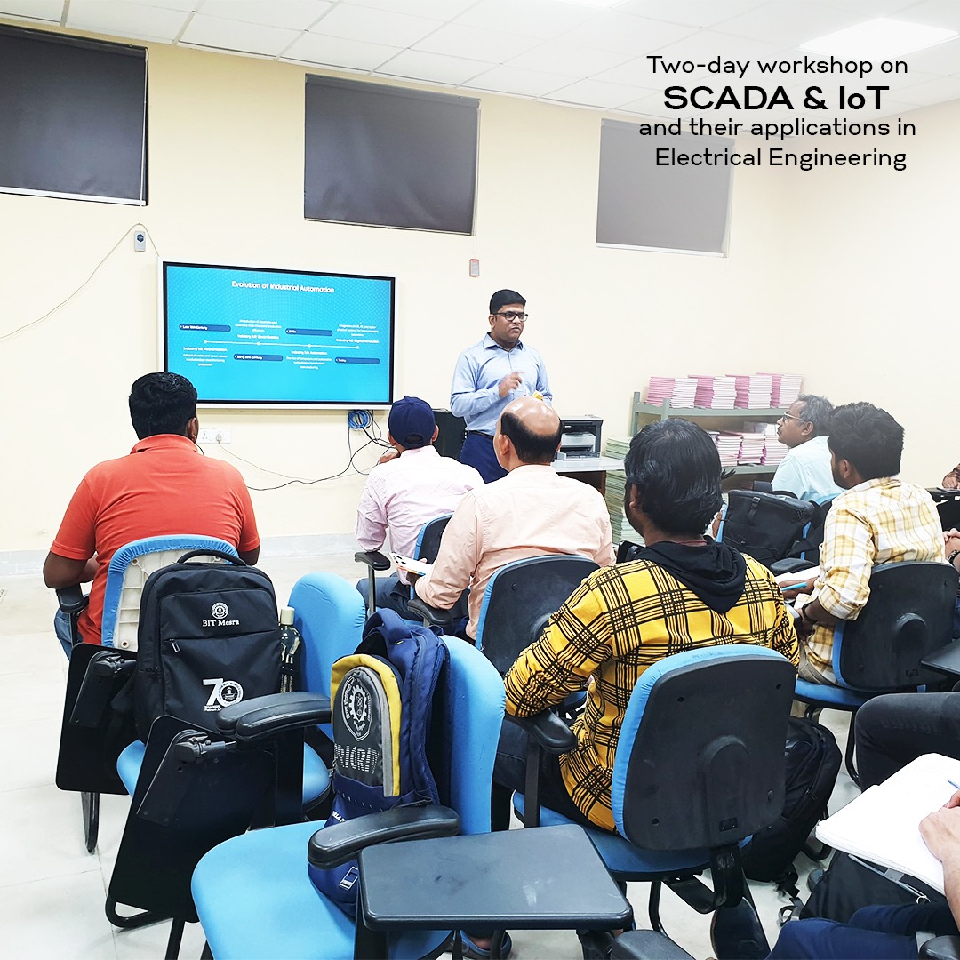 BITMesra_Ranchi's tweet image. Day 1 of the SCADA &amp;amp; IoT workshop!

Guided by Dr. Saptak Bhattacharjee, participants gained hands-on experience in PLC and SCADA system. Coordinated by Dr. Deepak Kumar and Dr. Prem Prakash, the workshop runs until March 30th, 2025.

#Innovation #EngineeringFuture