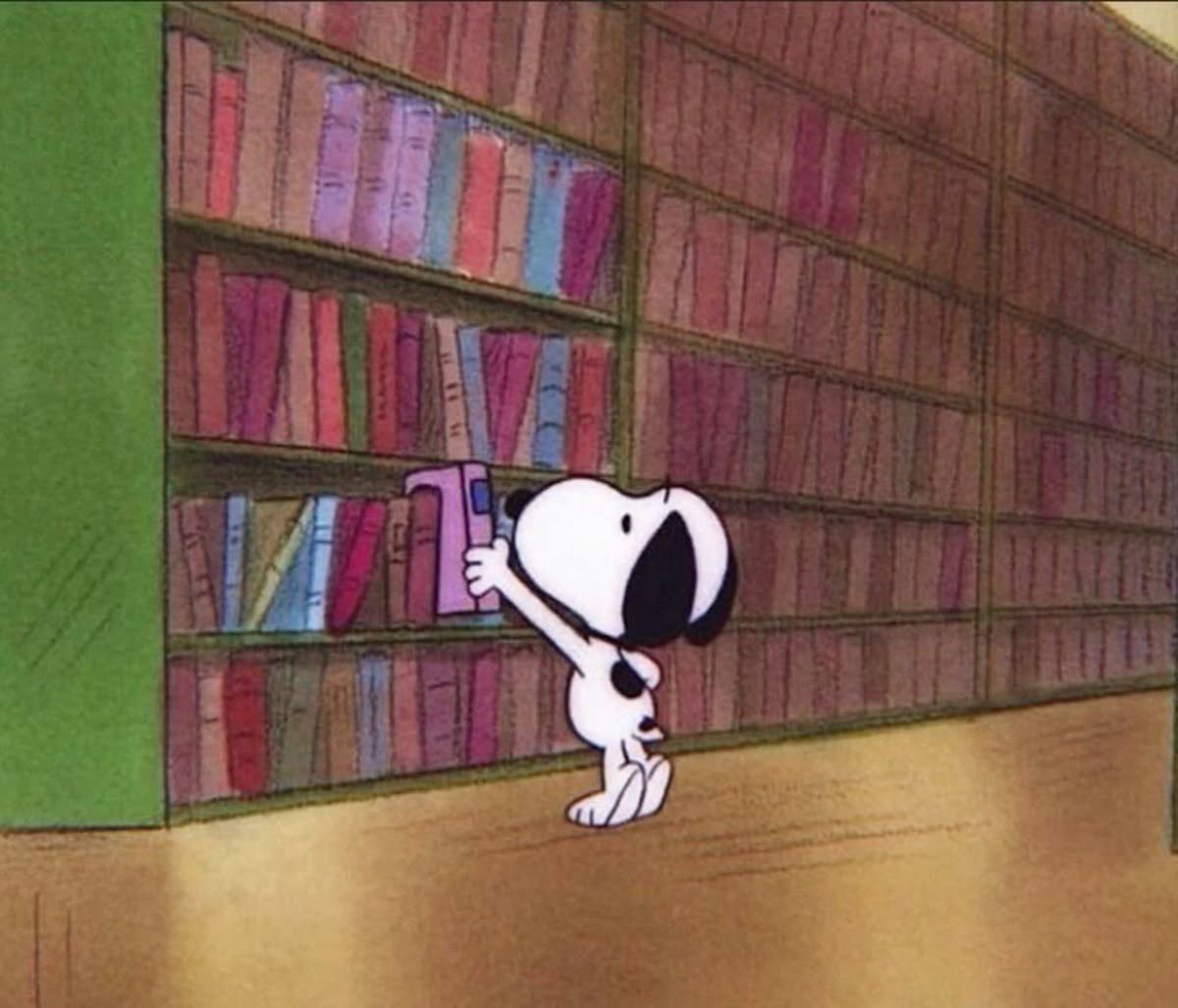 DailySnoopys's tweet photo. what it feels like to spend an afternoon at your local library https://t.co/Yhj7r7o4tw