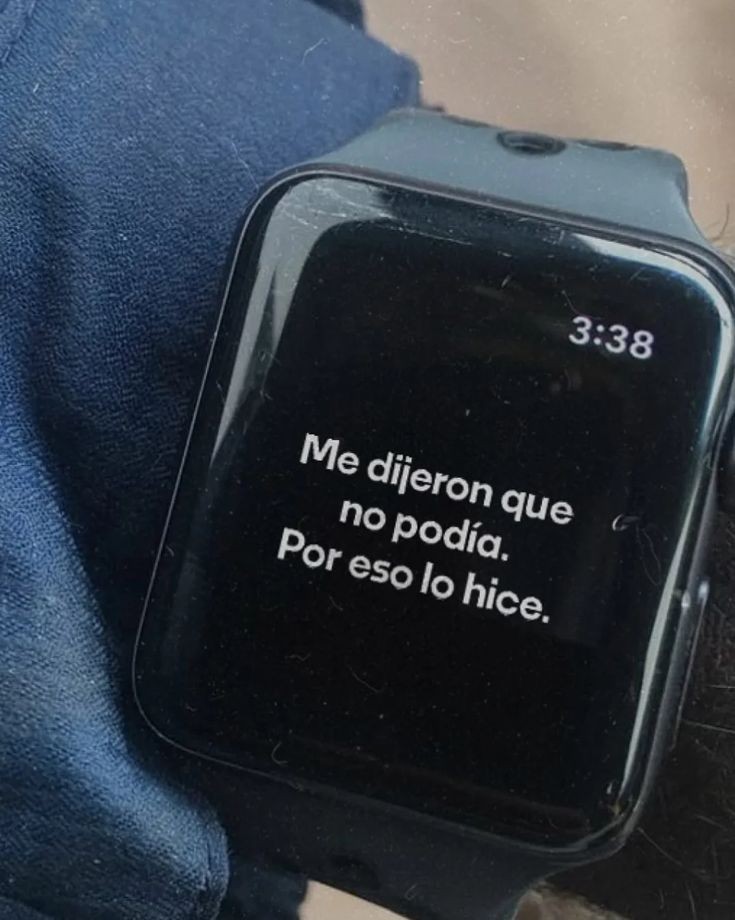 Por eso lo hice..