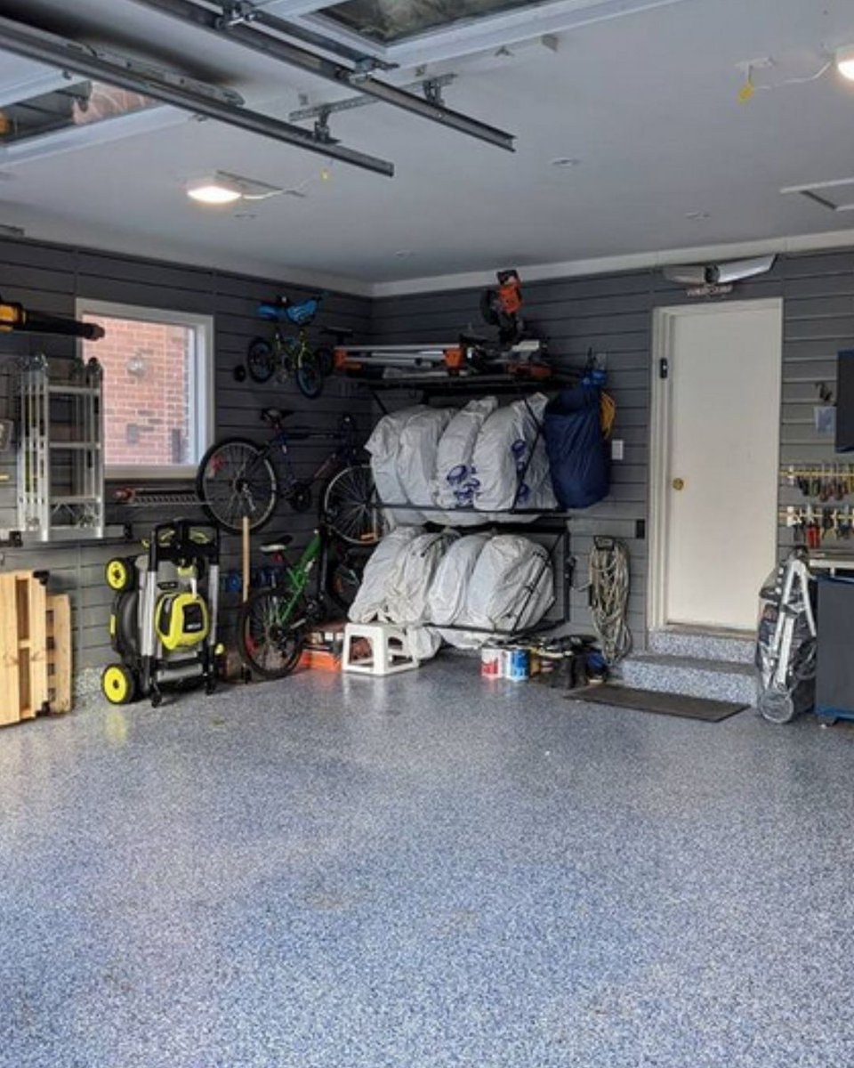 Garage_Masters's tweet image. Tire Storage Taking Over? We’ve Got You. Winter tires... summer tires… where do they all go? It might be time for a smart storage upgrade. From wall-mounted tire racks to overhead shelves, we’ll help you take back your floor space and keep those tires in top shape.#garagemasters