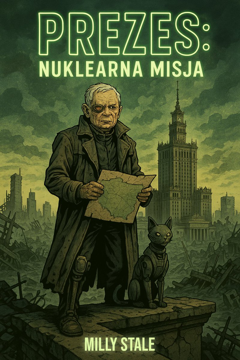 MillyStale's tweet photo. Polski post-apokaliptyczny komiks inspirowany polską polityką czyli "PREZES: NUKLEARNA MISJA" 

okładka:

#komiks #polityka #pis #po #postapokalipsa https://t.co/SewFv8Teh5