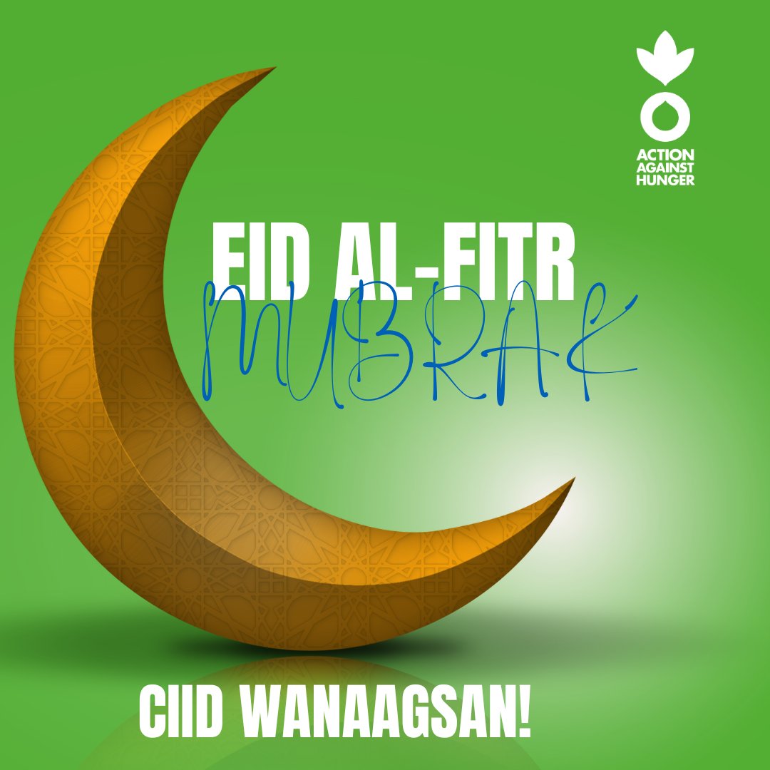 Action Against Hunger, Somalia (@acfsomaliacd) on Twitter photo Wishing you a joyful Eid!
Waxaan ku rajaynaynaa Ciid farxad leh Wishing you a joyful Eid!
Waxaan ku rajaynaynaa Ciid farxad leh