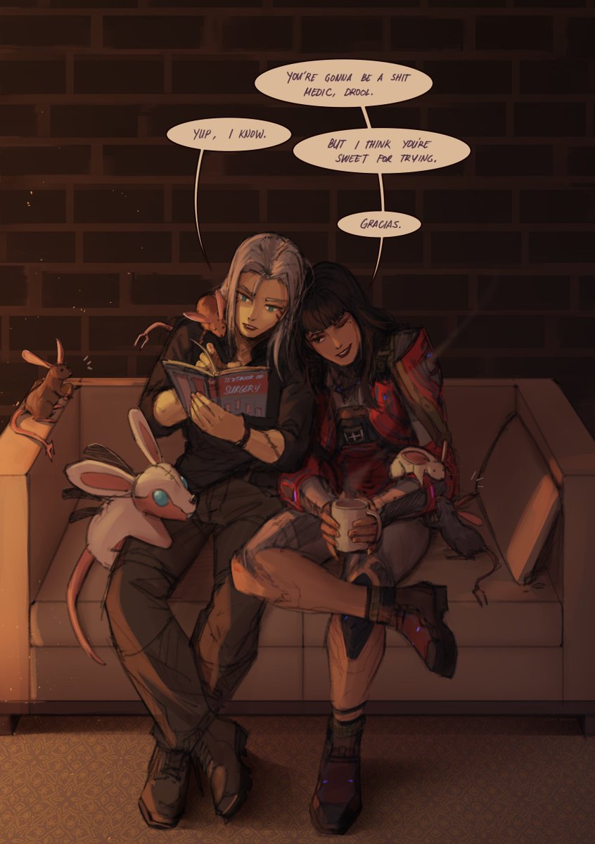 stupedadatori's tweet photo. another self-indulgent doodle bc my delulu-but-wholesome headcanons are gonna get the best of me sooner or later idk (pls stop me, i need to get back to my cmzns)

also, yippie hair down lettie bc why not

#Warframe #Warframe1999 #TennoCreate #warframefanart https://t.co/qeS3eM3kgk