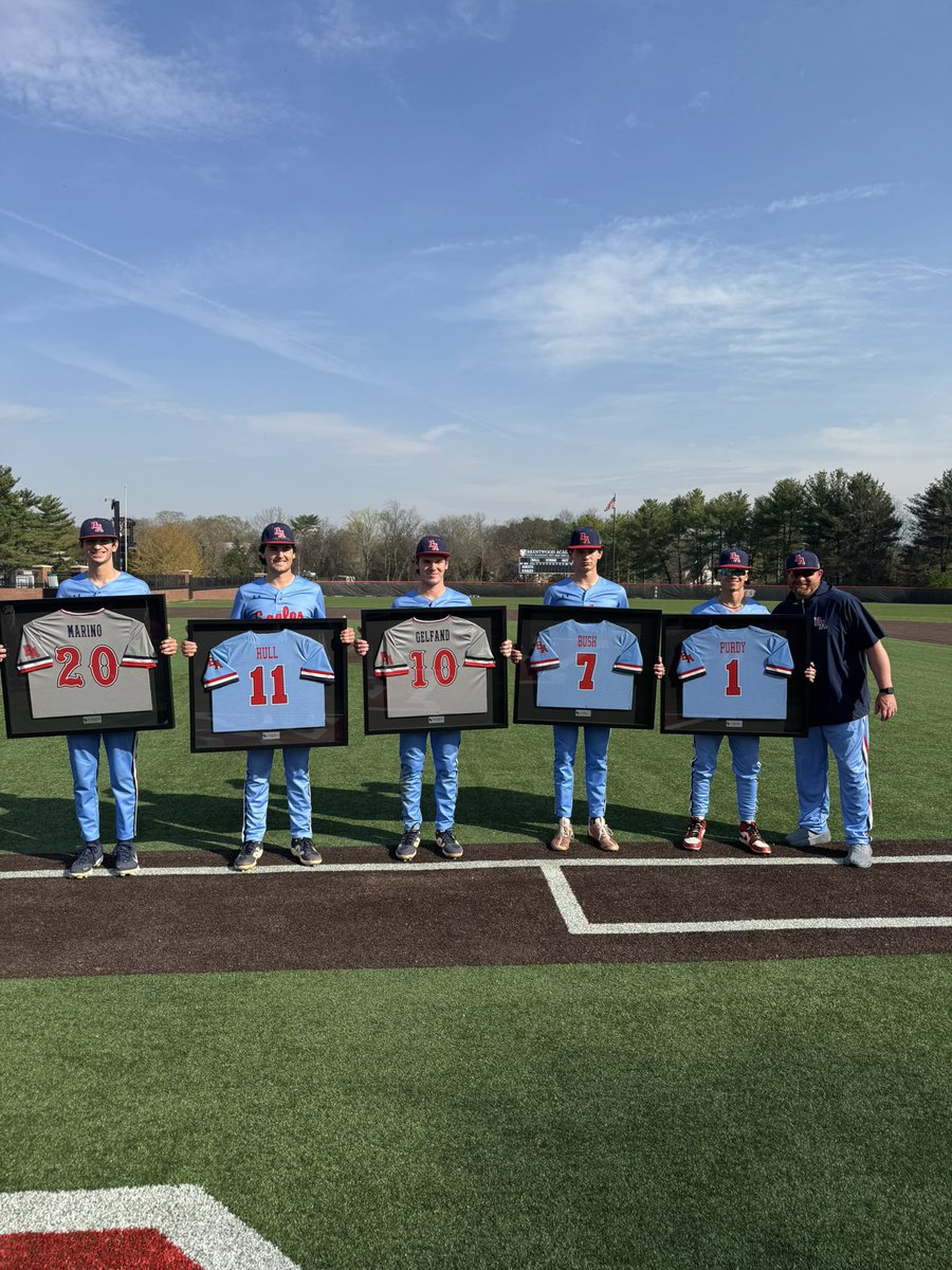 Last night we honored these 5 seniors. Excited to see where these 5 go in their future endeavors. Thank you for all your hard and dedication to the baseball program. 

#Family