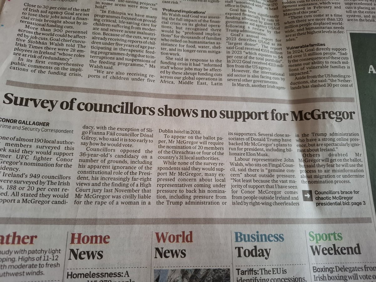 John Walsh (@johnwalshdwest) on Twitter photo Thanks to @irishtimes for publishing my comments on Conor McGregor's presidential bid. No Council in the country should entertain him. Most of his support is from the Trump administration, they don't get a vote. Looking forward to rejecting his nomination <a href="/labour/">The Labour Party Ireland</a> Thanks to @irishtimes for publishing my comments on Conor McGregor's presidential bid. No Council in the country should entertain him. Most of his support is from the Trump administration, they don't get a vote. Looking forward to rejecting his nomination <a href="/labour/">The Labour Party Ireland</a>
