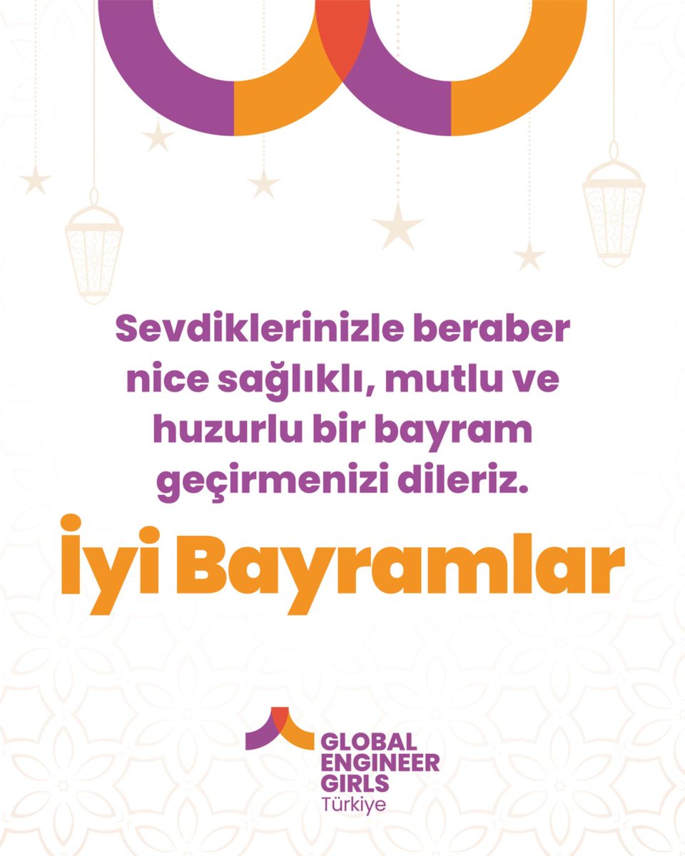 Ramazan Bayramı’nın hepimize sağlık, huzur  ve mutluluk getirmesini diliyoruz.
Türkiye’nin Mühendis Kızları ailesi olarak, herkesin bayramını en içten dileklerimizle kutluyoruz! 💙

#RamazanBayramı #BayramınızKutluOlsun #TürkiyeninMühendisKızları