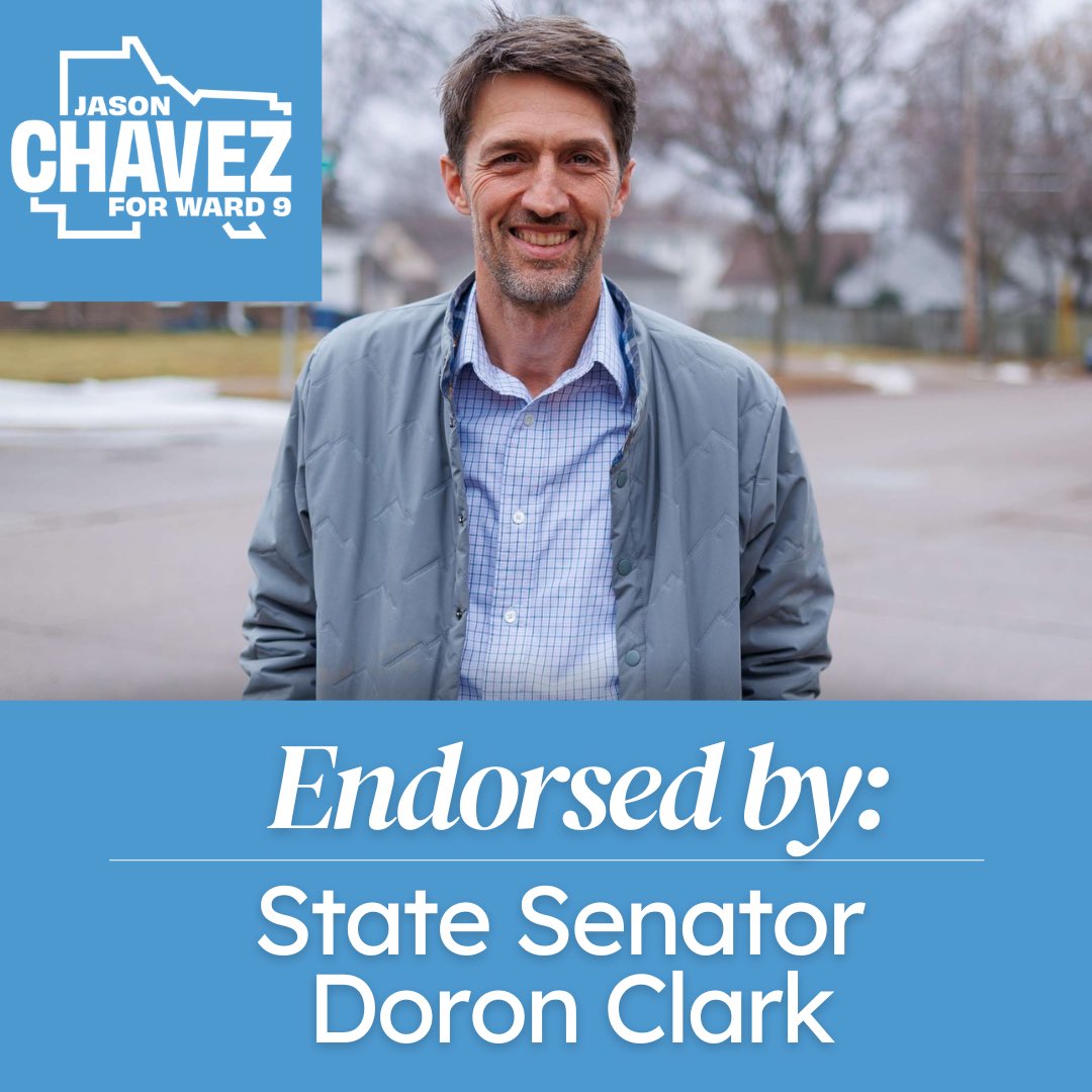 Jason Chavez (@jchavezmpls) on Twitter photo I’m excited to share that Sen. <a href="/doronclark/">Doron Clark</a> has endorsed our re-election campaign! He’s been working hard for Minneapolis at the State Capitol.
He brought community together earlier this year to deliver the Senate Majority back to the DFL making sure we can protect our gains. 1/ I’m excited to share that Sen. <a href="/doronclark/">Doron Clark</a> has endorsed our re-election campaign! He’s been working hard for Minneapolis at the State Capitol.
He brought community together earlier this year to deliver the Senate Majority back to the DFL making sure we can protect our gains. 1/
