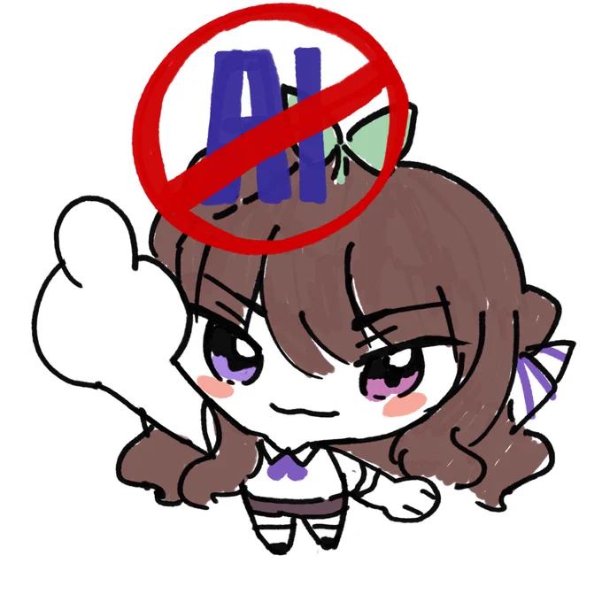 this artist is against AI so if you believe using AI to produce art the way real human artists does, please do not hesitate to unfollow/block me  