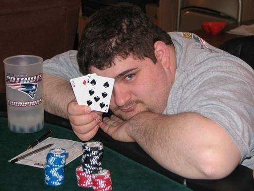 This is the table that <a href="/brutusbeefcake_/">Brutus Beefcake</a> had his "Aces" busted.