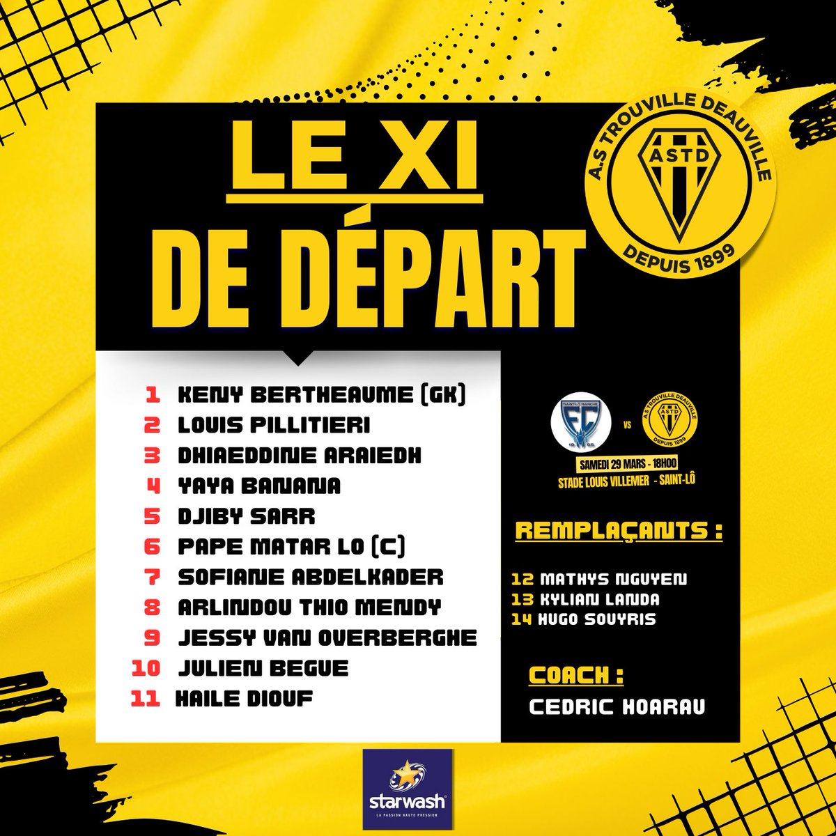 ⏱ | 𝗛-🔟 𝗠𝗜𝗡𝗨𝗧𝗘𝗦 

🏁 | Le 𝗫𝗜 de départ de 𝗖𝗘𝗗𝗥𝗜𝗖 𝗛𝗢𝗔𝗥𝗔𝗨 🆚 𝗙𝗖 𝗦𝗔𝗜𝗡𝗧-𝗟𝗢 (🅑).

#teamastd | #football | #trouville | #deauville | #leonzededepart