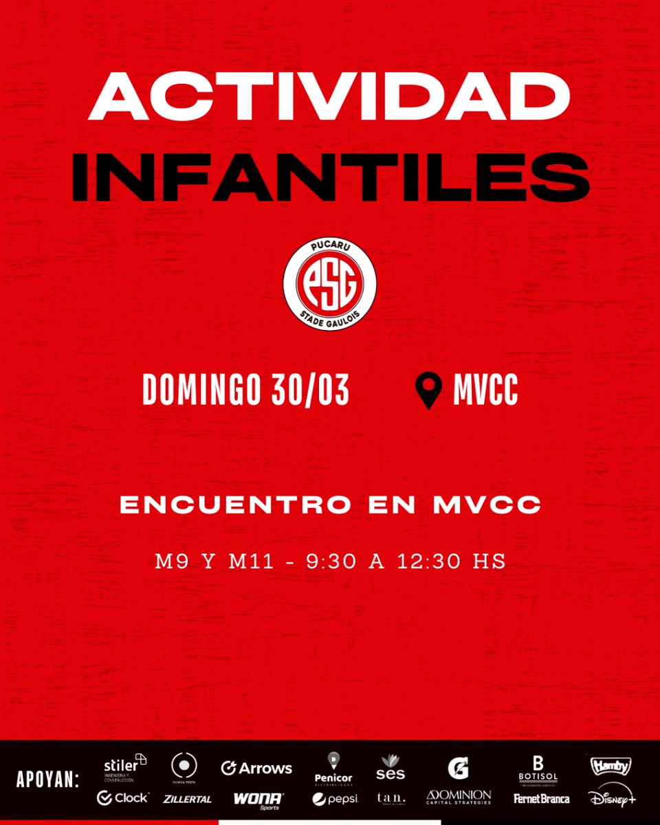 ¡Ellos también salen a la cancha! 🏉

🗓️ Domingo 30/03
⤵️ Conocé toda la actividad de Juveniles e Infantiles

#VamosPuca 🔴⚪🔴