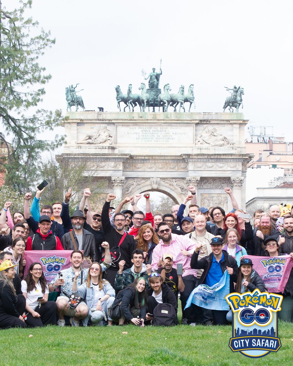 PokemonGOit's tweet photo. Il primo giorno del #PokemonGOCitySafari a Milano 🇮🇹 è finito, ma il divertimento continua domani! 😎
Hai fatto evolvere il tuo Eevee? Dicci che evoluzione ti è capitata 👇
 💧 Vaporeon
 🔥 Flareon
 ⚡ Jolteon
 🌙 Umbreon
 🔮 Espeon
 🍃 Leafeon
 ❄️ Glaceon
 🎀 Sylveon

#PokemonGO https://t.co/CuCPWaMqdZ