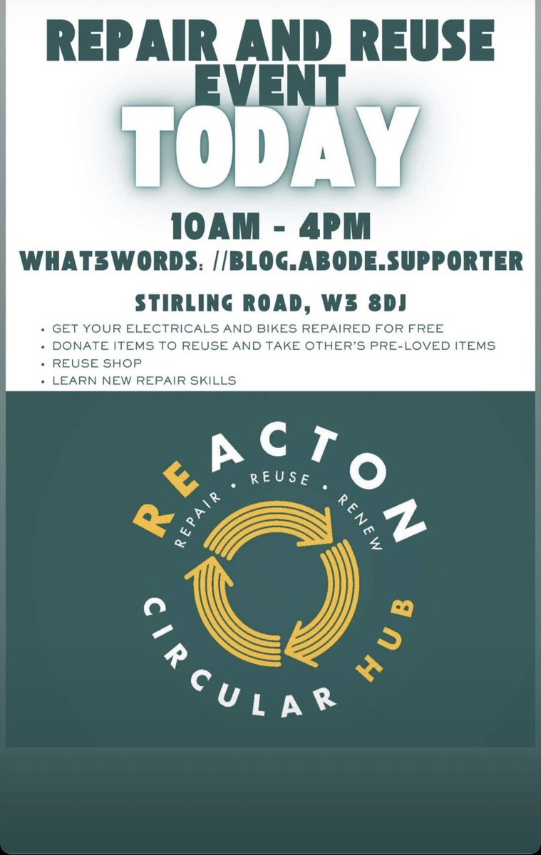 JM4NorwoodGreen's tweet photo. Great to visit #ReActon (W3 8DJ) site today with scrutiny panel colleagues to see the great initiatives on show for repair/recycle/swap/purchase/hire/reuse & to discuss one of the new ventures with Kingston based @Kapdaa around their project to sort textiles & clothing. https://t.co/TEfcgYmgpL
