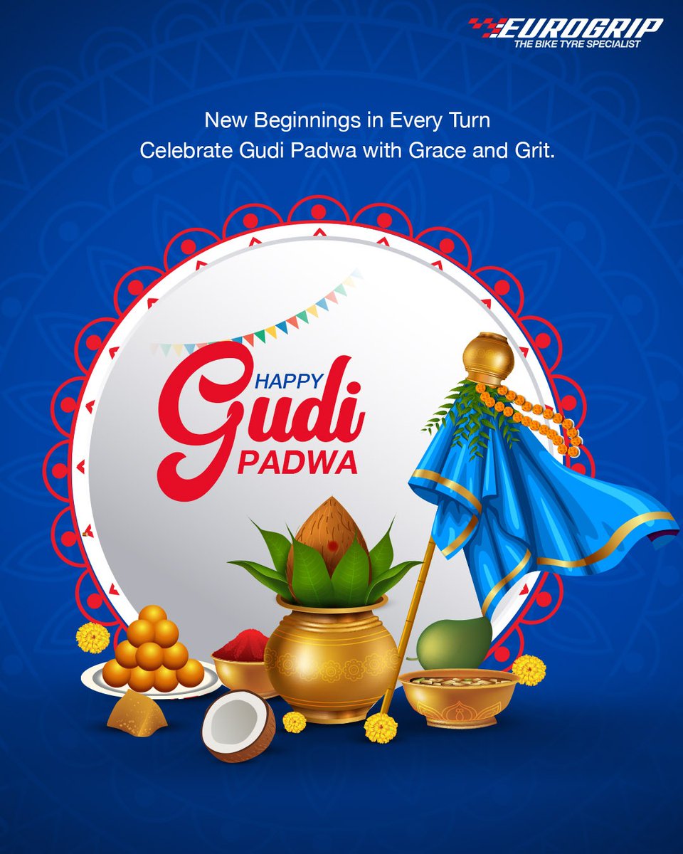 TVSEurogrip's tweet photo. As we embrace new beginnings, may every turn bring you happiness, prosperity, and smooth journeys ahead.
Happy Ugadi and Gudi Padwa!
Enjoy every turn with Eurogrip Tyres!
#EurogripTyres #EnjoyEveryTurn #NewBeginnings #Ugadi #GudiPadwa #TheBikeTyreSpecialist https://t.co/iz5zqTnXPL