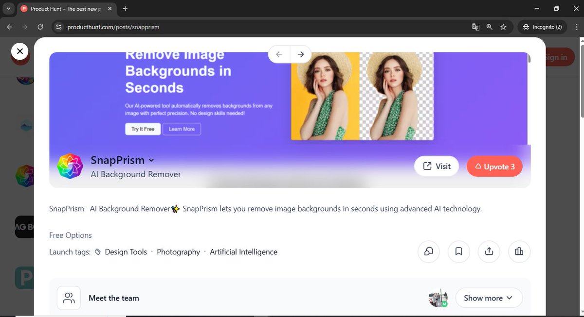 trinh_minh_hieu's tweet image. SnapPrism.com live now @ProductHunt 🚀