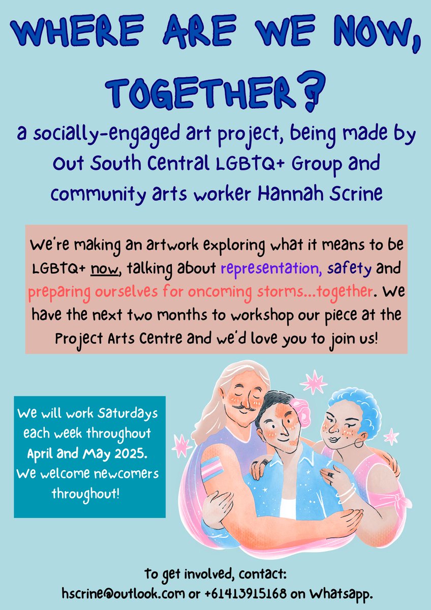 FatimaGroupsUnited (@groupsfatima) on Twitter photo Out South Central LGBTQ+ group <a href="/GroupsFatima/">FatimaGroupsUnited</a> are working on a new art project Where Are We Now Together? with community arts worker Hannah Scrine.
Would you like to join our socially engaged art project?
More info: hscrine@outlook.com or richie@fgu.ie
<a href="/HW_HSEDubMid/">HSE Dublin and Midlands, Health & Wellbeing</a>
<a href="/GCNmag/">Gay Community News</a> Out South Central LGBTQ+ group <a href="/GroupsFatima/">FatimaGroupsUnited</a> are working on a new art project Where Are We Now Together? with community arts worker Hannah Scrine.
Would you like to join our socially engaged art project?
More info: hscrine@outlook.com or richie@fgu.ie
<a href="/HW_HSEDubMid/">HSE Dublin and Midlands, Health & Wellbeing</a>
<a href="/GCNmag/">Gay Community News</a>