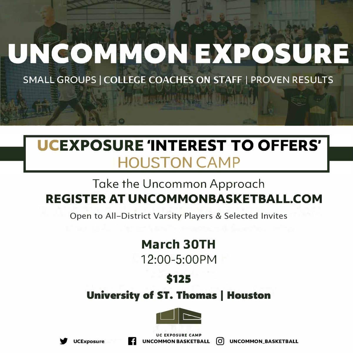 UC_Exposure's tweet photo. Spots Are Open In Sunday's UCExposure Houston Camp! Sr's Serious About Playing College Ball Signup Today and Earn a Spot In The Final Four Finale By Finishing on "Top" #Uncommon #Unbiased #Proven #InterestToOffers @4YFilms @TheUncommitted0 @CThaProphet24 @djones8301 @BallSoHardSS