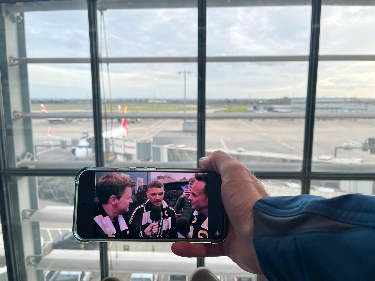 We can't make the parade, but giving full support from Heathrow
Howay the Lads!!
<a href="/NUFC/">Newcastle United</a> 
<a href="/antanddec/">antanddec</a>