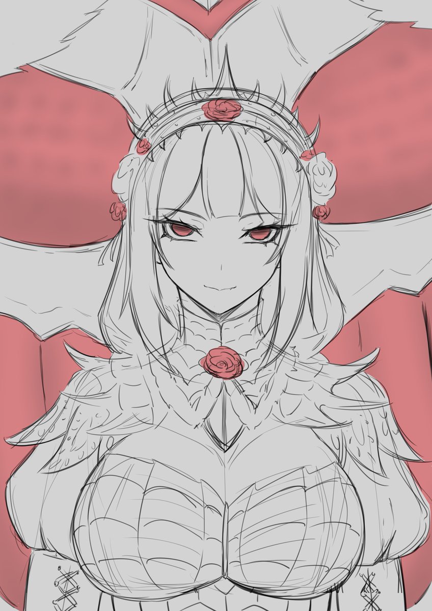 Also I was actually working on something so here are the sketches for now. Lala Barina, love this armor set