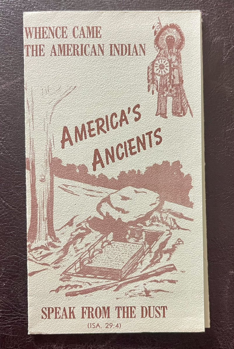 Mound_builder's tweet image. Found this LDS missionary pamphlet. Notice “Whence Came the American Indian.” It boldly claims “many archaeologists agree.” Modern archaeology, DNA evidence, and even current LDS narratives fully disprove these claims. My how things change.
#mormon #LDS