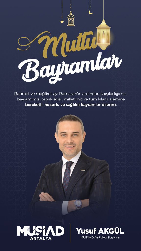 Rahmet ve mağfiret ayı Ramazan’ın ardından karşıladığımız bayramımızı tebrik eder, milletimiz ve tüm islam alemine bereketli, huzurlu ve sağlıklı bayramlar dilerim.