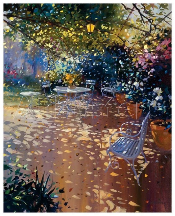 Laurent Parcelier     
It’s that time again 
Light dappled and beautiful.  
We all want to be here….forget our troubles and daydream for  a while