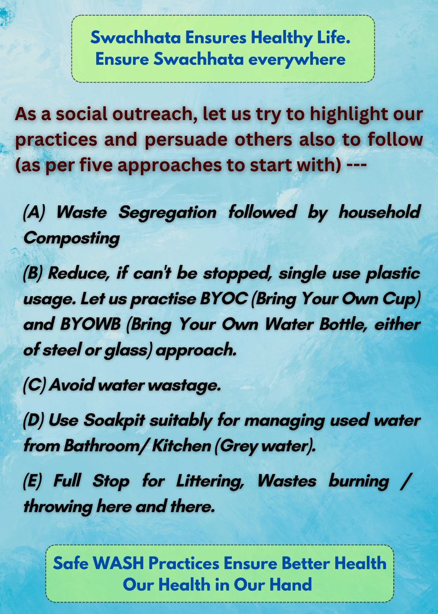 sarmanripendra's tweet photo. The International Day of Zero Waste, observed annually on March 30th, aims to raise awareness about the importance of waste management. Let us start Zero Waste Day initiatives from tomorrow. Thanks and Regards. https://t.co/eeKQSeybYj