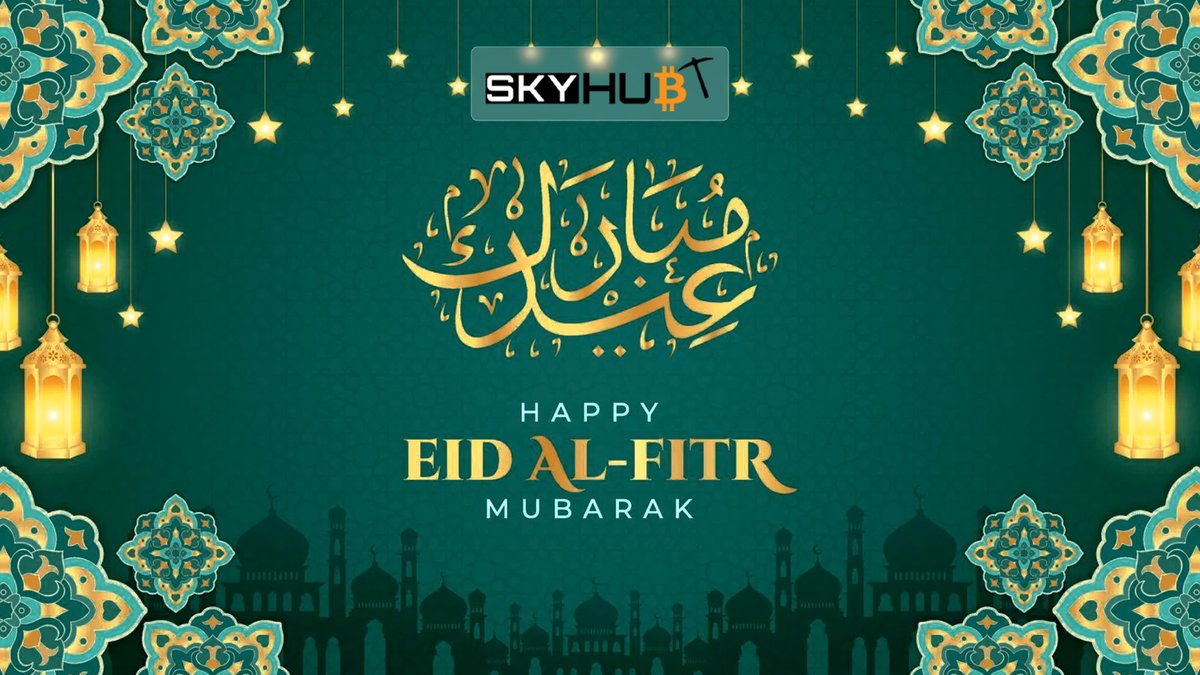 SkyHubMining's tweet photo. 🌙 Eid Mubarak from SkyHub Mining! 🌟

As we celebrate Eid in 2025, may this blessed occasion bring joy, success, and endless prosperity to you and your loved ones. 

Wishing you a wonderful Eid filled with love, laughter, and togetherness! 💛✨

#EidMubarak #SkyHubMining https://t.co/QNFDhnTdkL