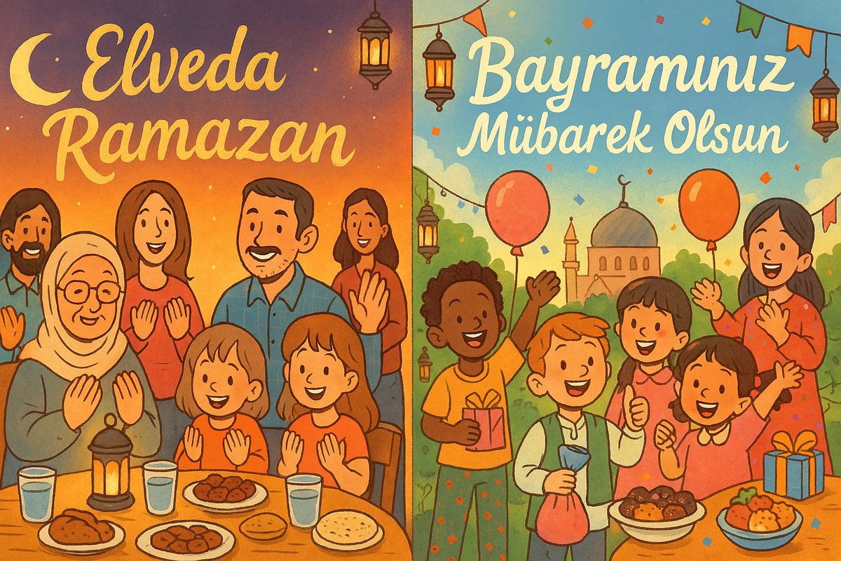 İftar sofralarında buluştuğumuz, dualarda bir araya geldiğimiz o güzel günleri uğurluyoruz. Huzur dolu iklimini özleyecek bir sonraki Ramazan’ı heyecanla bekleyeceğiz. 

Şimdi bayram vakti 🍬
Kalplerimiz bir, tebessümlerimiz bol olsun
Bayramımız mübarek olsun