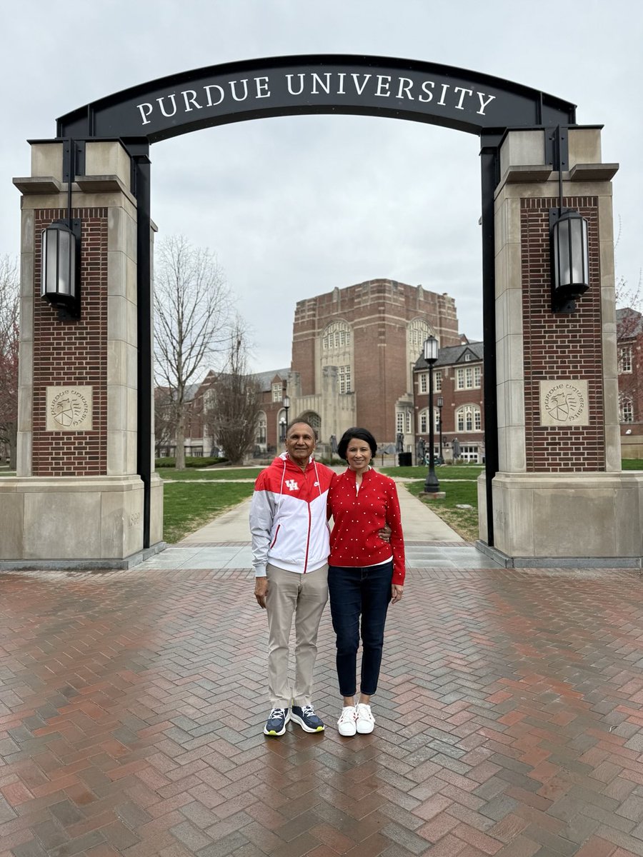 It has been fun walking around Purdue University in victory colors!