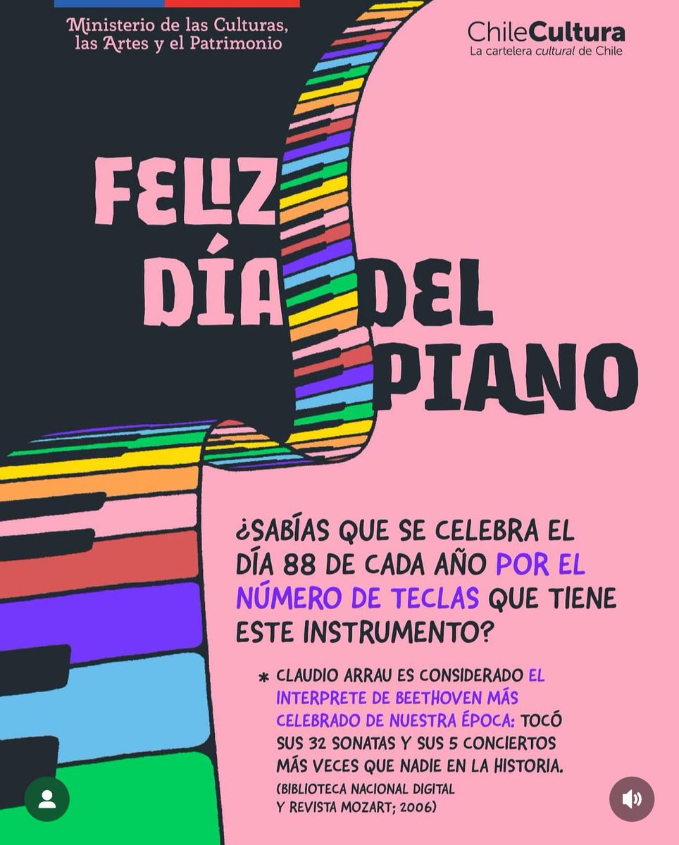 Orquestas_cl's tweet photo. Feliz día del #PIANO

Un saludo a todos los que aman este hermoso instrumento. 🎹 

@culturas_cl 
@scd_chile 
#ValentinTrujillo https://t.co/E7Nzm8dgz8