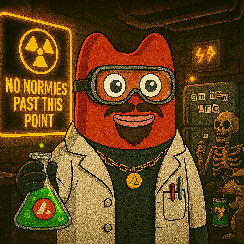 volatilityjunky's tweet photo. At Avil Labs, the line between genius and chaos is one drop. I took two...ok maybe three🤣
Now I’m not just a meme—I’m the mutation.
🧪🔺 #AvilLabs #MemeOverload #DoNotStake @_xSalmane @AvilAvax https://t.co/hlIkCTJCf4