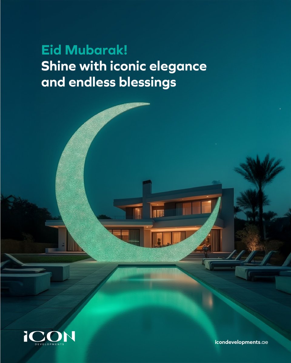 IconDevelopmnts's tweet image. May this Eid fill your life with elegance, joy, and endless blessings. 
Wishing you a celebration as radiant as you! 🌙✨

#EidMubarak #StayIconic #DubaiRealEstate #IconDevelopments #LuxuryLiving