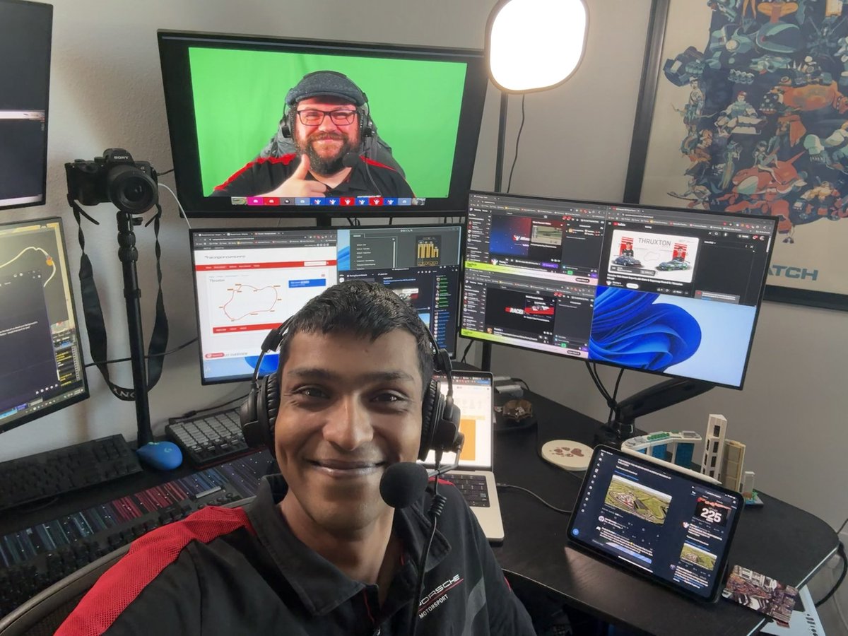 Arjuna Kankipati (@arjunakankipati) on Twitter photo It’s another <a href="/PorscheRaces/">Porsche Motorsport</a> <a href="/TAGHeuer/">TAG Heuer</a> Esports Supercup Raceday on <a href="/iRacing/">iRacing</a>!
We head to <a href="/thruxtonracing/">Thruxton Circuit</a> for the 1st time in series history - will the fastest track in the UK see <a href="/Cooperwebstre/">Cooper Webster</a> extend his points lead?
Join Paul Smith & myself at 2pm ET on twitch.tv/porsche It’s another <a href="/PorscheRaces/">Porsche Motorsport</a> <a href="/TAGHeuer/">TAG Heuer</a> Esports Supercup Raceday on <a href="/iRacing/">iRacing</a>!
We head to <a href="/thruxtonracing/">Thruxton Circuit</a> for the 1st time in series history - will the fastest track in the UK see <a href="/Cooperwebstre/">Cooper Webster</a> extend his points lead?
Join Paul Smith & myself at 2pm ET on twitch.tv/porsche
