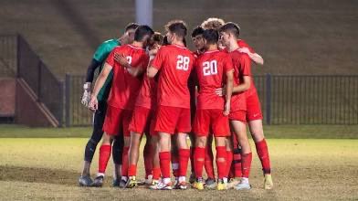 CBUBucsMSoc's tweet photo. Today's spring match against Memphis has been pushed back to a 6 p.m. kick off tomorrow due to weather. https://t.co/kuthFuUMTj