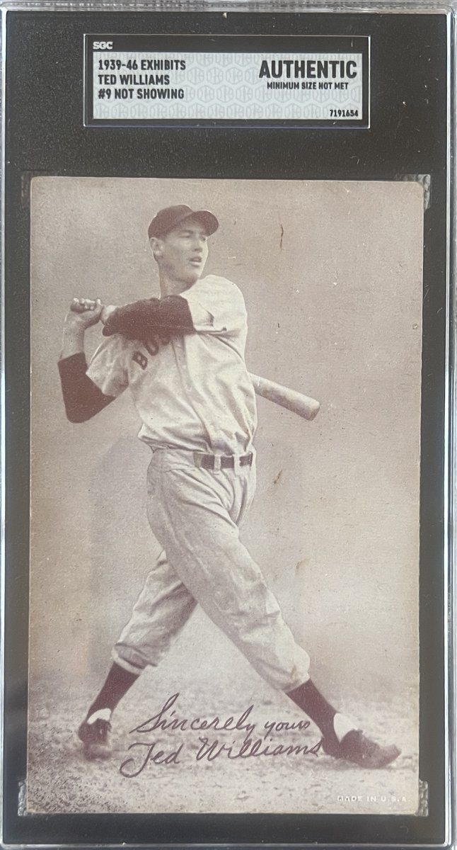 Mail day, from the right coast to the left coast...just received this beautiful war time card of the Splendid Splinter. Did the deal direct on "X" with
<a href="/OBsVintageCards/">OB</a> who was fanastic. Great communication, shipped quick, really well packaged. 
THANK YOU!