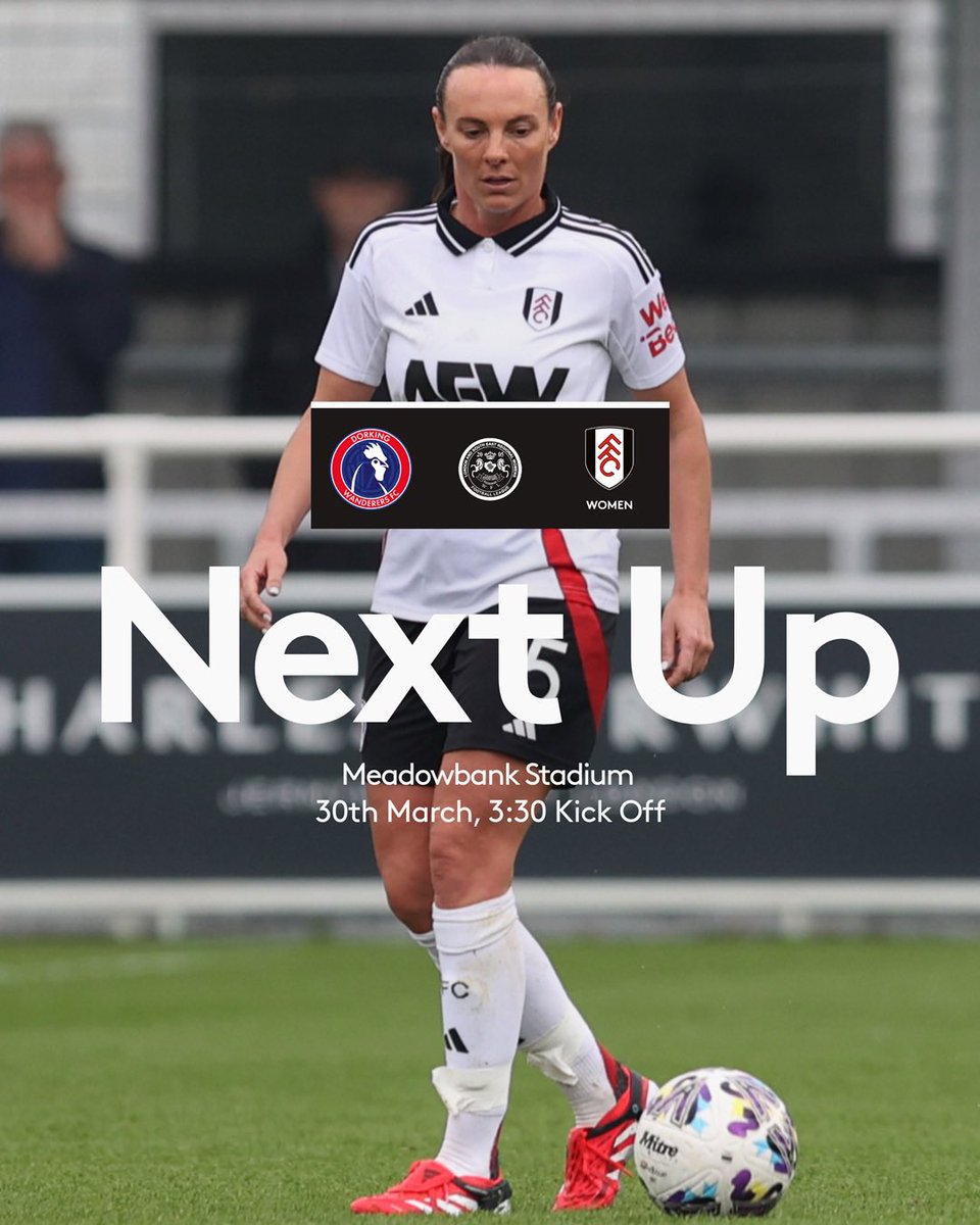 FulhamFCWomen's tweet photo. We take on Dorking at Meadowbank Stadium tomorrow! ⚽️

#FFCW https://t.co/yWWsrFObCv
