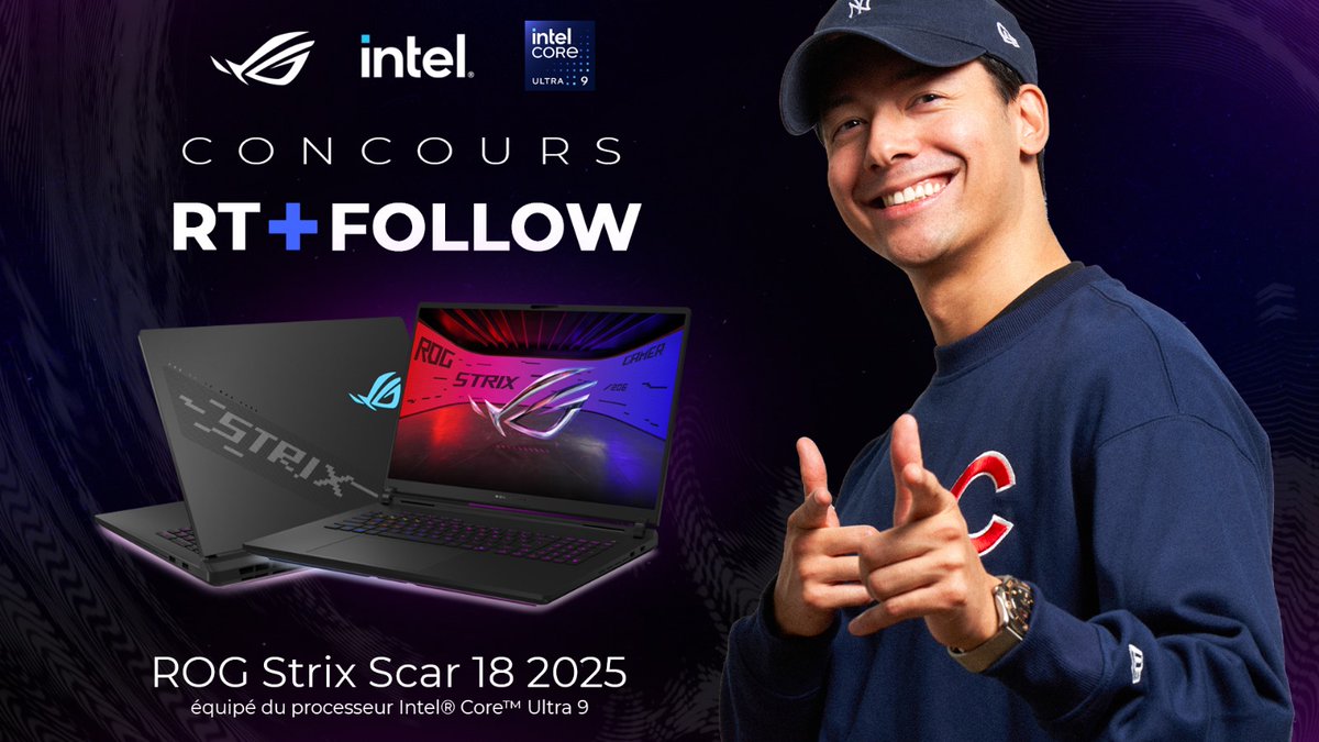 🐴 CONCOURS 🐴

Woodie Boursemol and Asus ROG sont très heureux de vous give away un amazing laptop ROG Strix Scar 18 2025 !

Pour tenter de win :
- Repost ce post
- Follow <a href="/ASUS_ROG_FR/">ROG France</a> &amp; moi-même
- Dis-nous le jeu que tu vas try hard avec le hashtag #MerciAsusROG

TAS : 4/04