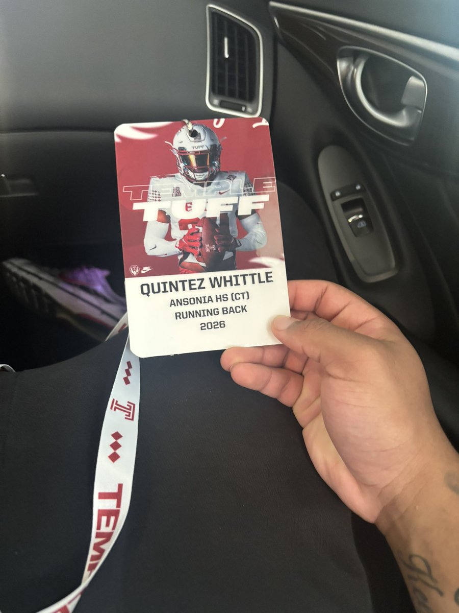 Quintez Whittle Jr (@quintez19283) on Twitter photo Had a great visit at <a href="/TempleUniv/">Temple University</a> great facility and coaches. Thanks <a href="/keithdudz/">Keith Dudzinski</a> for the invite Had a great visit at <a href="/TempleUniv/">Temple University</a> great facility and coaches. Thanks <a href="/keithdudz/">Keith Dudzinski</a> for the invite