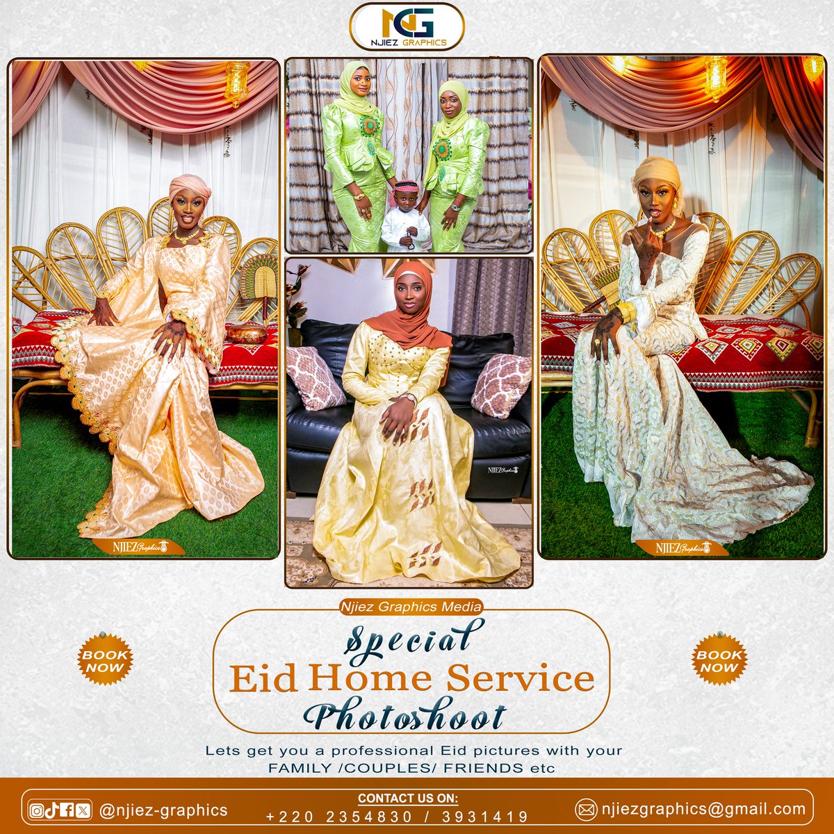 Aside of the Eid Home Service photoshoot we offering,
Will also be taking Studio shoots📸
Bookings are open.
#EidMubarak #eidgambia #njiezgraphicsmedia #Eid2025