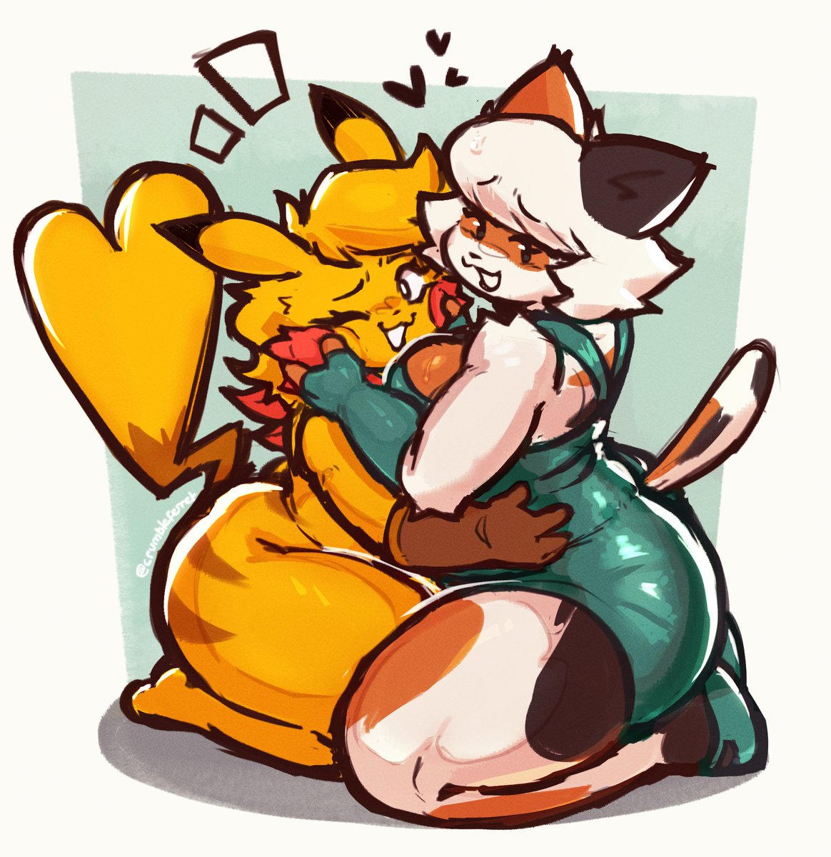 CrumbleFerret's tweet image. geez GET A ROOM... (Full body C0mm)