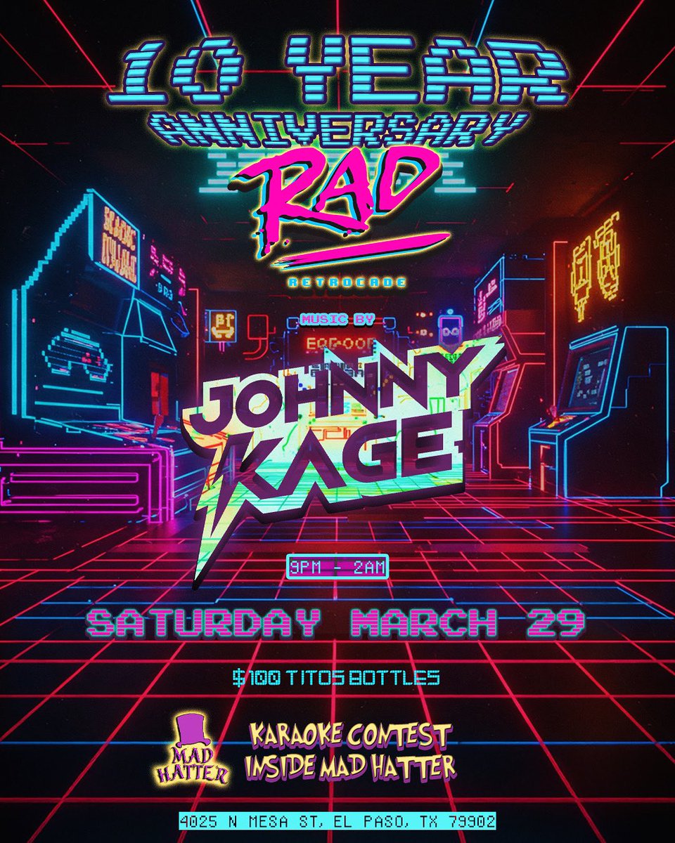 Celebrating 10 years tonight at RAD WEST 🥳👏🏽🎂🎉
