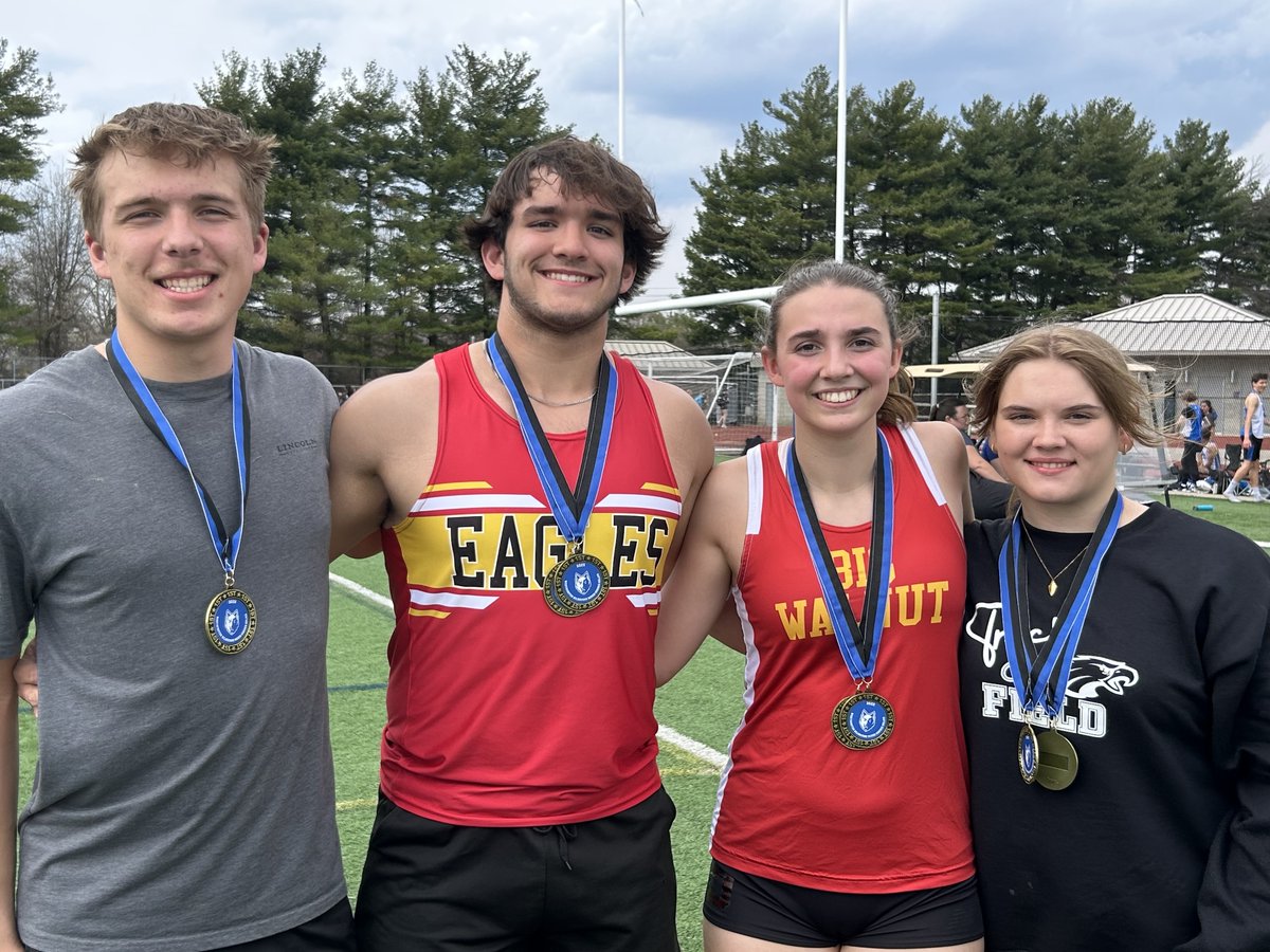 Familiar faces from <a href="/BigWalnutEagles/">Big Walnut Athletics</a>  Walnut SWEEP the throws: 468' 4.00" in discus, 150' 1.50" in shot put.