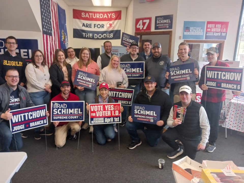 Thank you to everyone who joined us this morning in Waukesha to knock on doors for <a href="/TeamSchimel/">Team Schimel</a>, Zach Wittchow, <a href="/KinserforWI/">Brittany Kinser for WI Kids</a> &amp; Conservative SDW Candidates! 

3 days to victory!