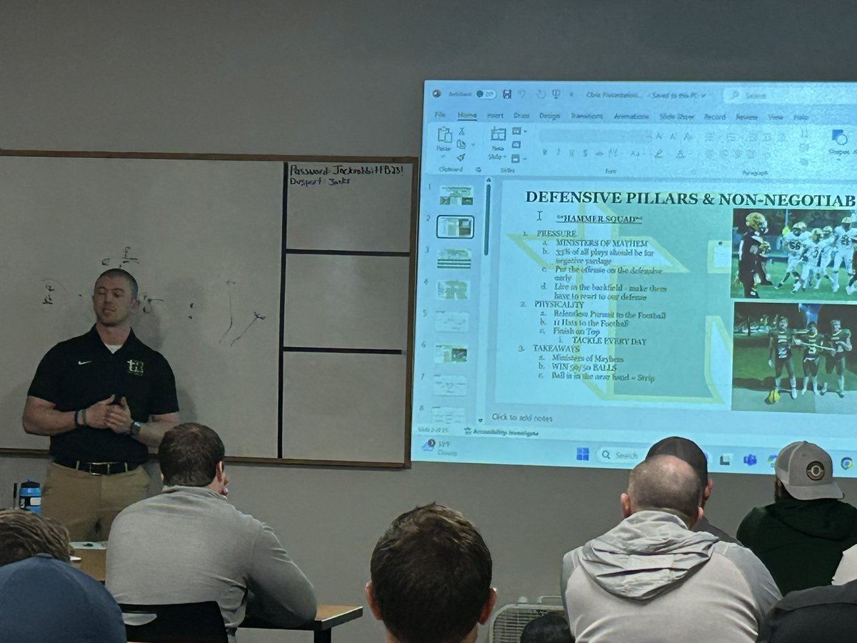 <a href="/Roncalli_FB/">RHS_Cav_Football</a> Daniel Gallagher speaking at our clinic #SoDak #GoJacks