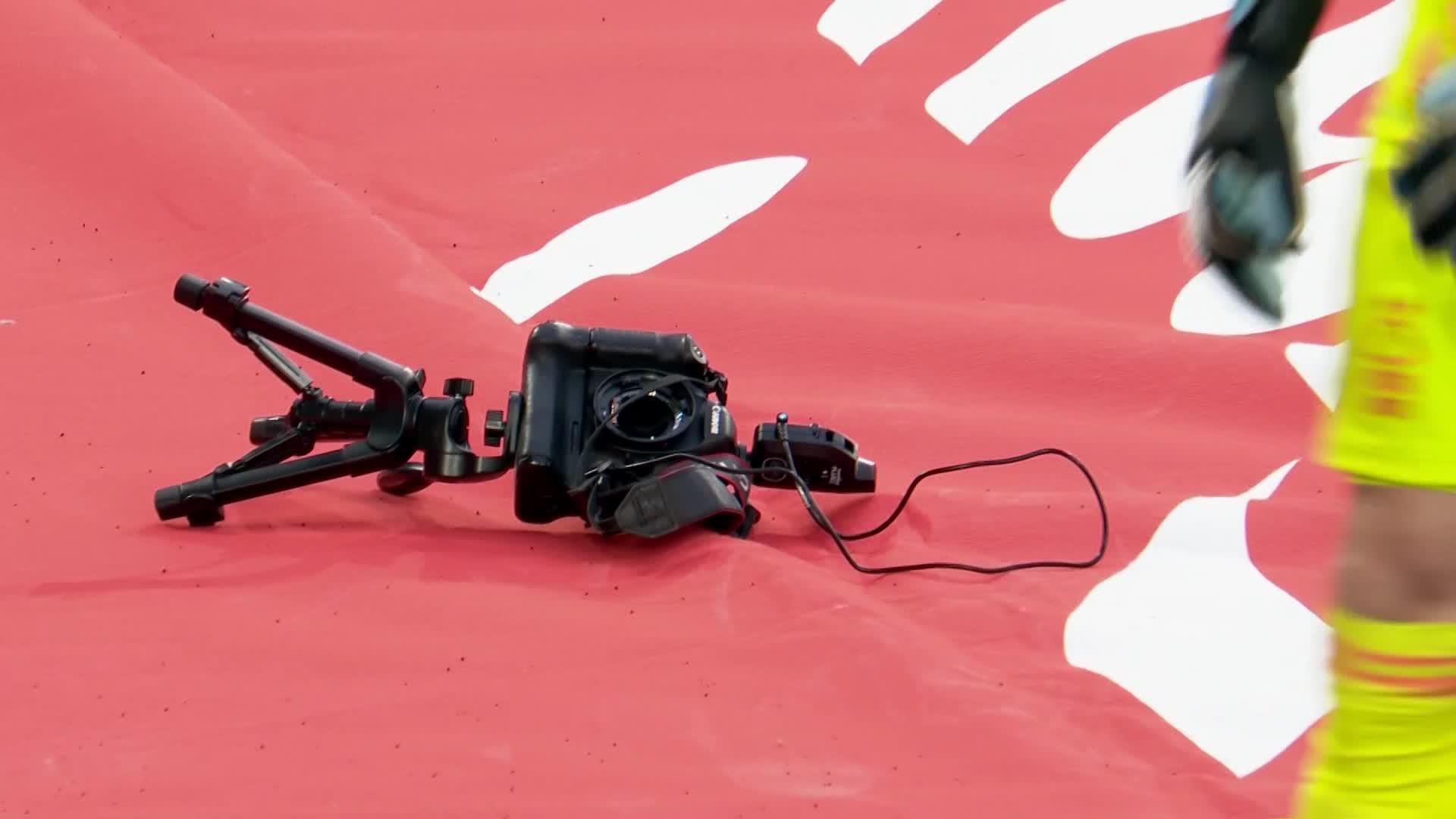 Wait to see the damage Carlos Baleba's shot did to this camera 😱#EmiratesFACup