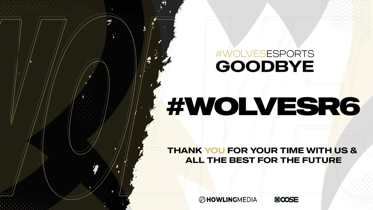 Old news now official:

#WolvesR6 is no more. The players wanted to end their journey as a team under their old name, which we respected. Thanks for the time we spent together; it was a pleasure!

One more piece of content about this #WolvesR6 team soon 😎

#KeepHowling