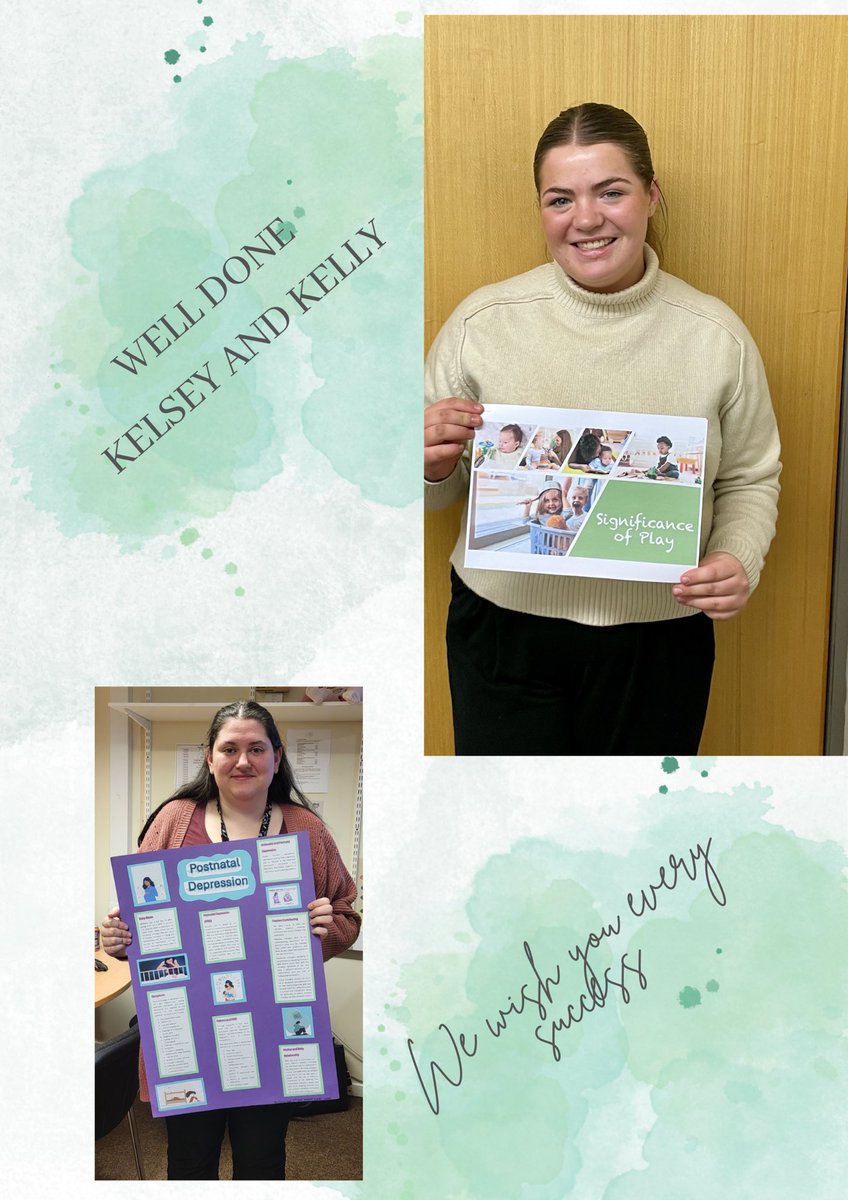 Well done to Kelsey (our 3rd year child branch student nurse) and Kelly (our 2nd year child branch student nurse) on completing their FNP placements. Thank you for your commitment. It’s been a pleasure to have you. Good luck in your nursing careers  ⭐️⭐️⭐️