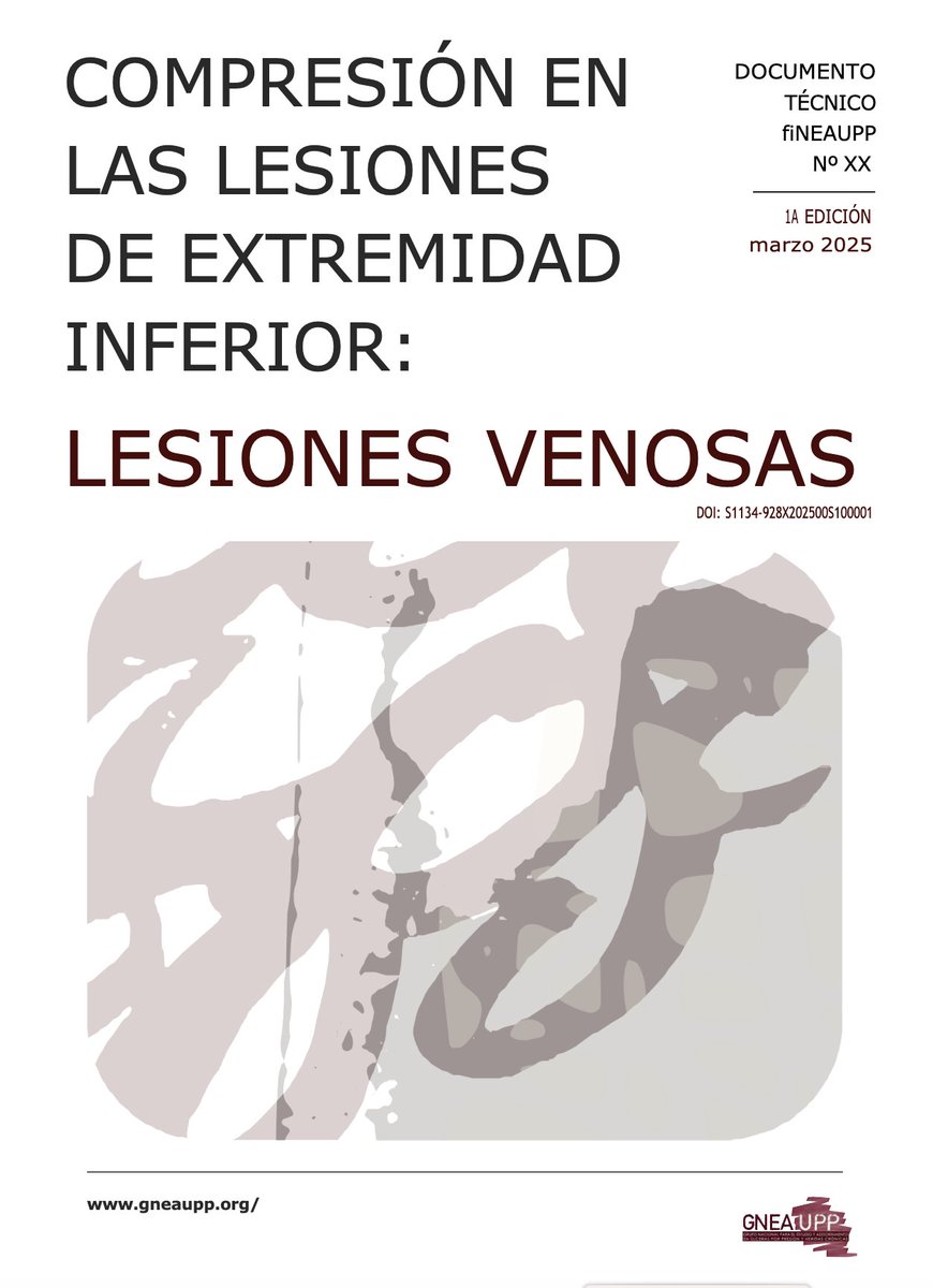 Compresión en las lesiones de extremidad inferior: lesiones venosas.  Documentos técnico GNEAUPP n 20. Gerokomos. 2025. 36: Suplemento 1 
gerokomos.com/wp-content/upl…