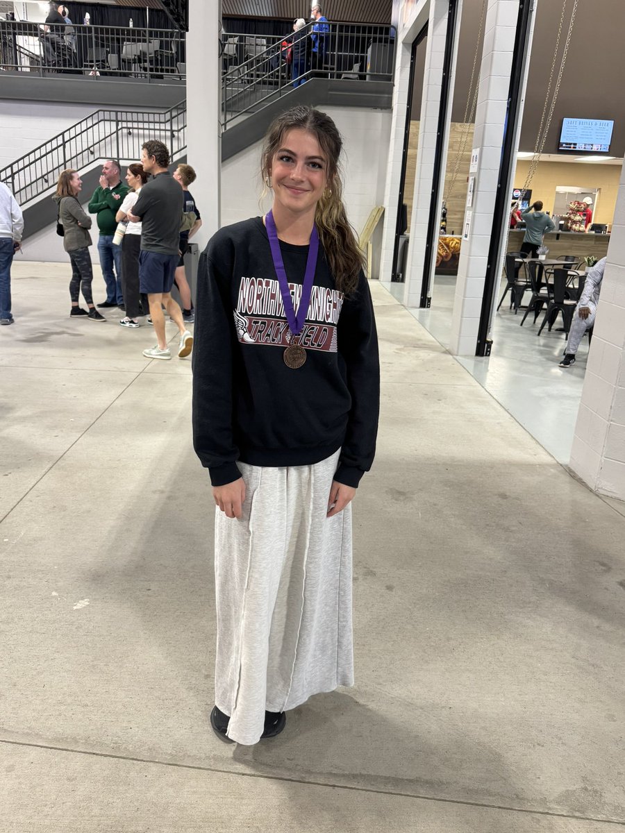 Congrats to Karsyn for finishing 7th at the large school indoor state meet in the high jump!